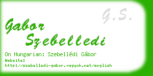 gabor szebelledi business card